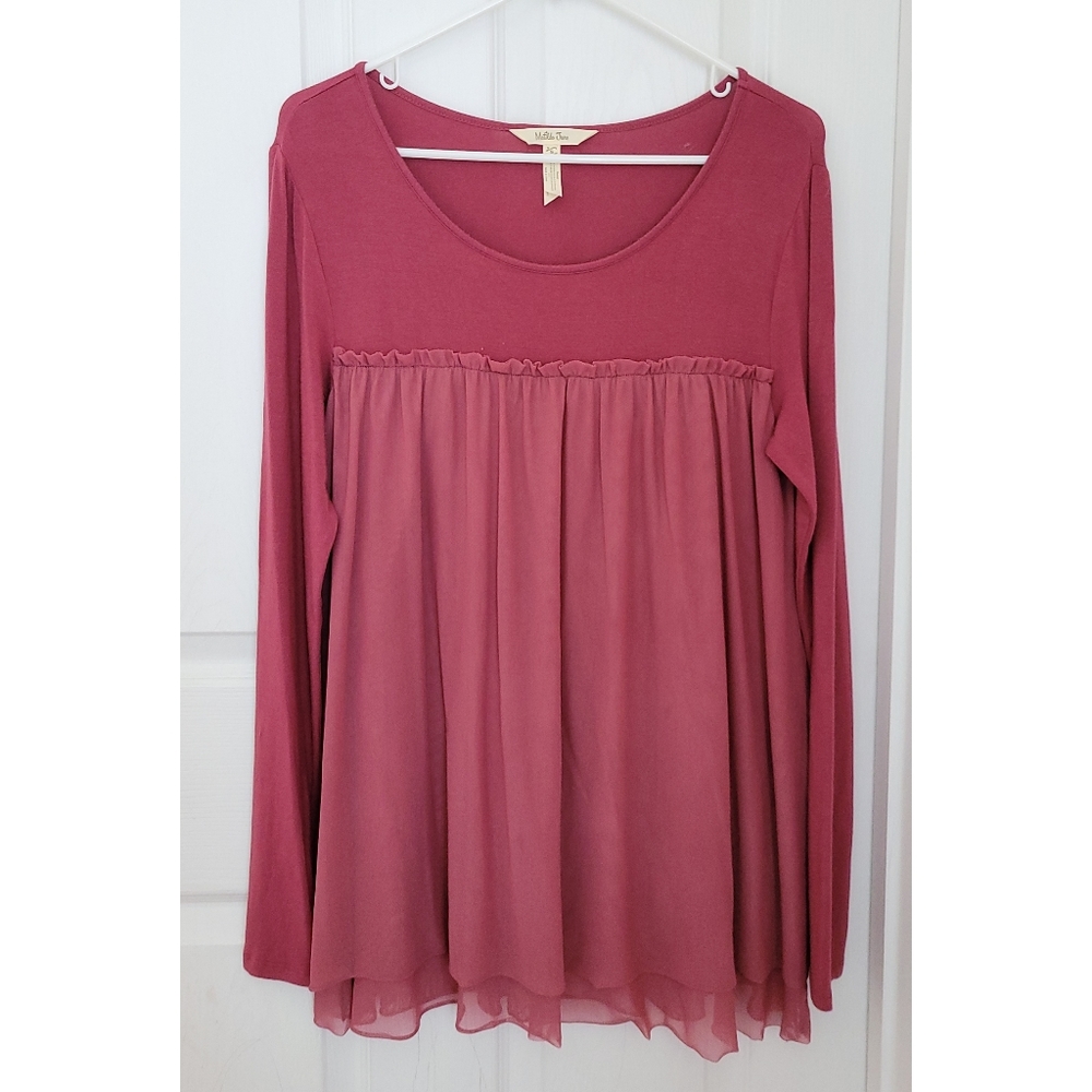 Matilda Jane Wine Pink Tulle Top sz. small